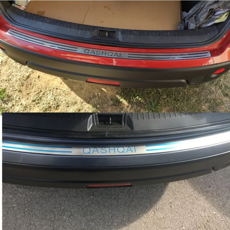 Накладка на порог для заднего багажника 2007-2009 2011- 2013 Qashqai J10 MK1 нержавеющая сталь