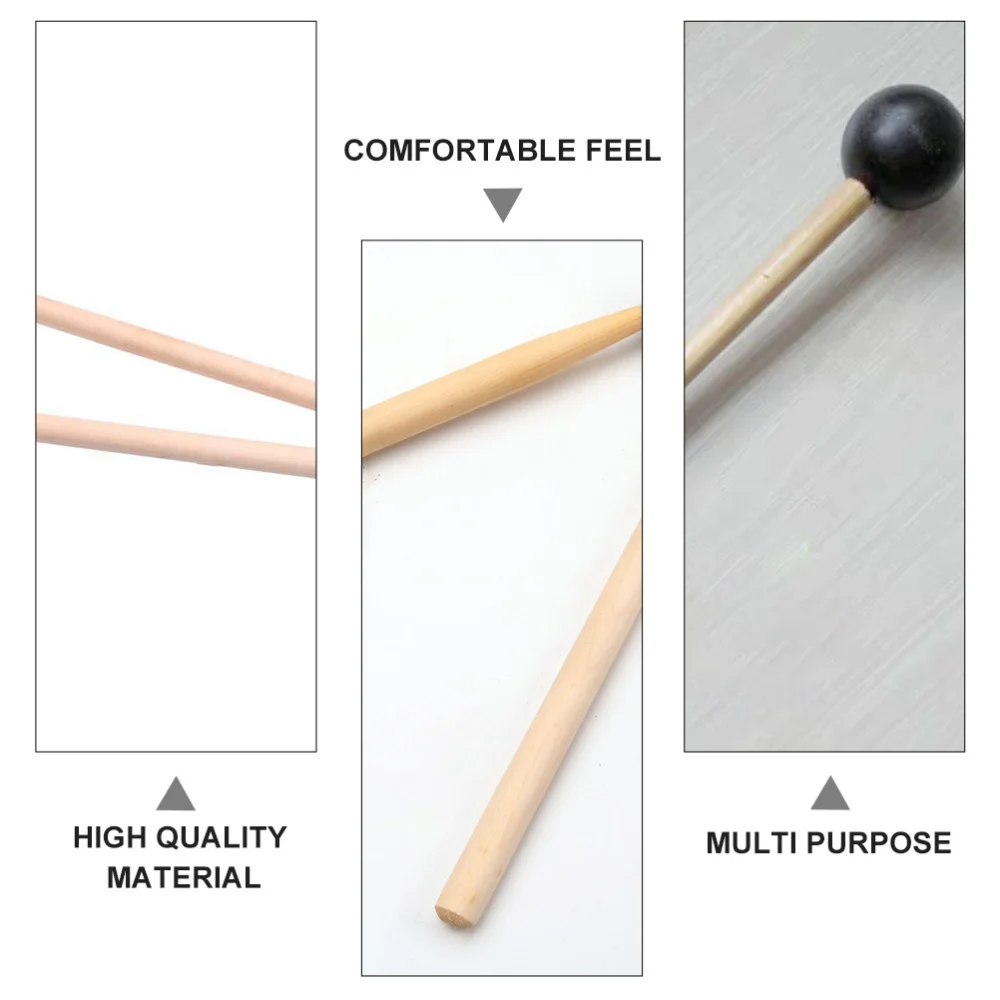 

2Pcs Xylophone Sticks Wooden Percussion Glockenspiel Mallets Beater Sticks
