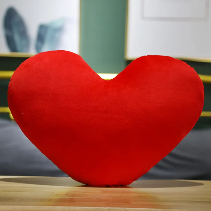 

Heart-shaped Cushion Colorful Red Heart Pillow Solid Color Cartoon Love Sofa Cushion Pillow Valentine's Day Gift