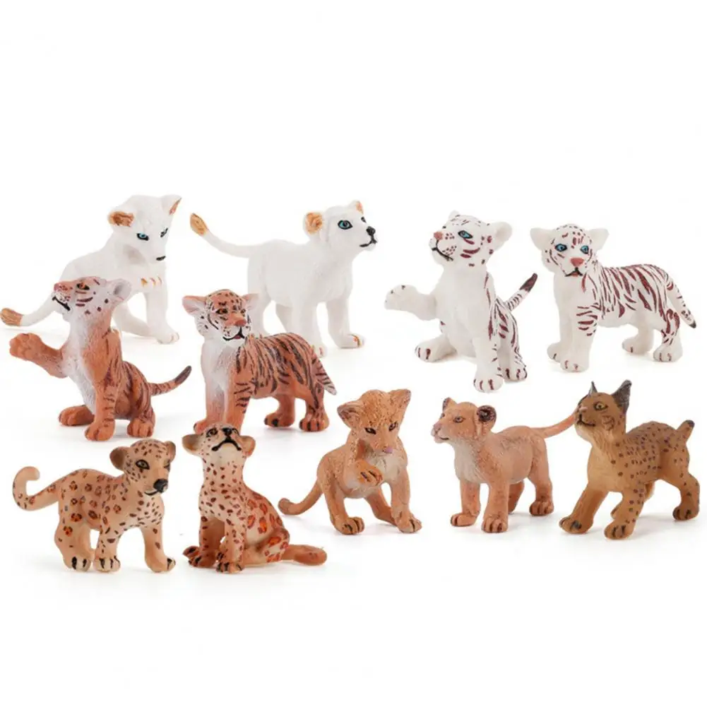 1 шт. миниатюрные фигурки животных из зоопарка Лев тигр