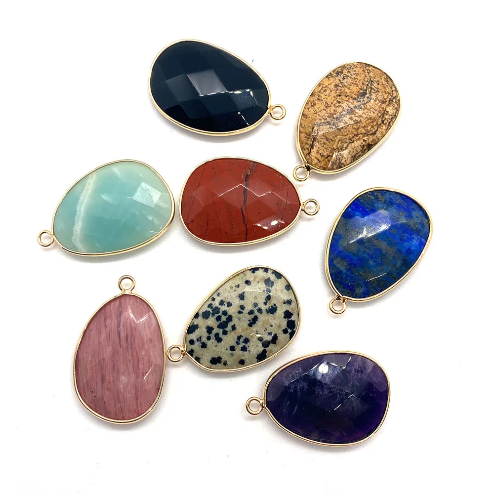 

Natural Stone Amethyst Necklace Pendant Irregular Lapis Lazuli DIY Jewelry Making Necklace Earring Bracelet Accessories Supplies