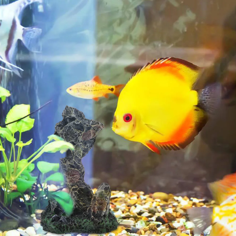 

1 PC Vivid Resin Artificial Mountain Craft Mountain Landscape Fake Mountain for Fish Tank Aquarium Home Office