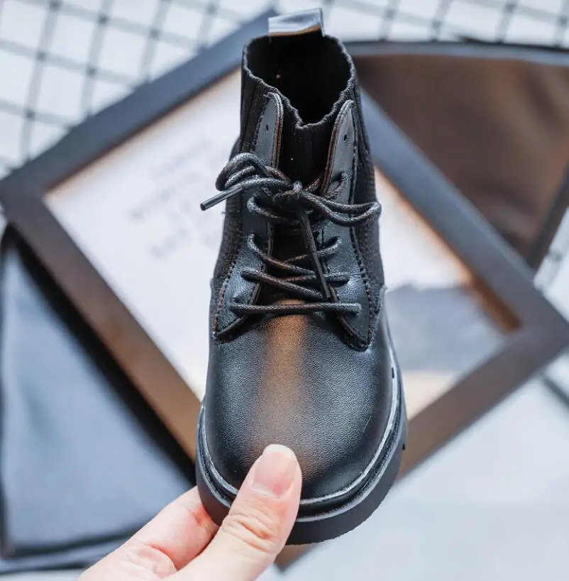 Осенне-зимние детские кроссовки Детские Ботинки Martin Детская обувь Зимние