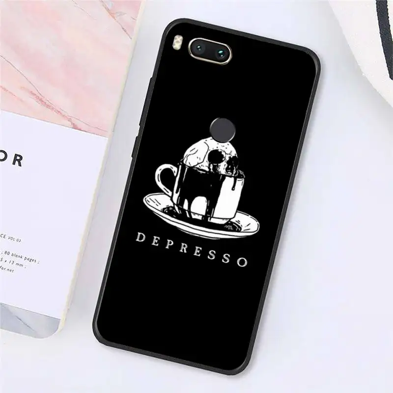 

Latte coffee Skull Tattoo pattern Phone Case For Xiaomi Redmi note 7 8 9 t k30 max3 9 s 10 pro lite funda coque