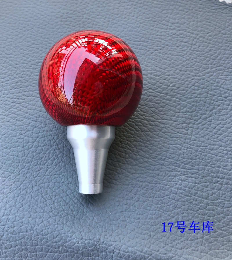 red carbon fiber Углеродное волокно/нержавеющая сталь/алюминиевый брелок для автомобильных ключей, рычага переключения передач подходит для Mazda 3 5 6 8 Axela Atenza CX-5 CX-7 CX-9 - Название цвета: red carbon fiber