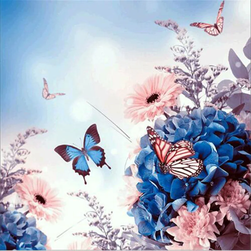 

SNA Diy Diamond Painting Lovely butterfly Cross Stitch Diamond Embroidery Mosaic Diamonds Paste Home Wall Artworks Decoration