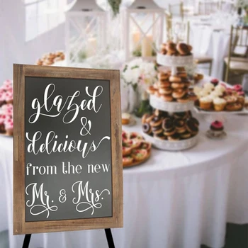 Wedding Donut Bar Welcome Decal for Sign Customized Personalized Wall Vinyl Stickers Weddings Signs Chalkboard Mirrors C450