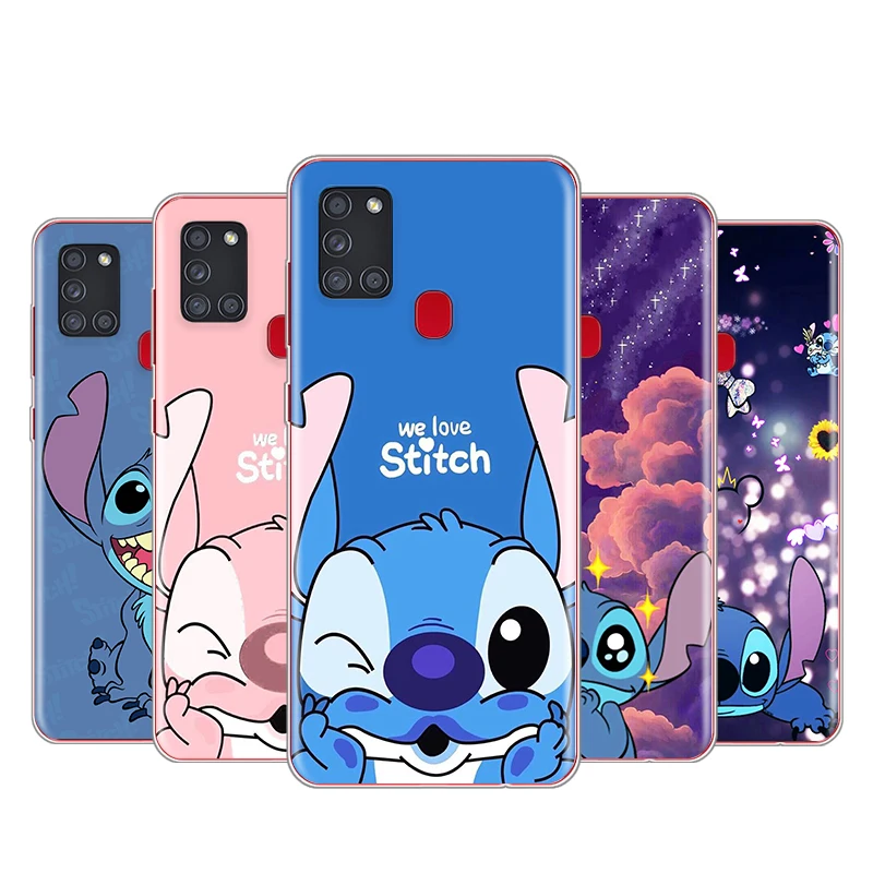 

Stitch cute disney cartoon For Samsung A51 A91 A81 A71 A41 A31 A72 A52 A02 S A32 A12 A42 A21 S A11 A01 UW Transparent Phone Case