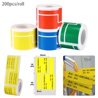 200pcsroll thermal cable label stickers waterproof network ethernet cable marker organization label tag stickers 7825