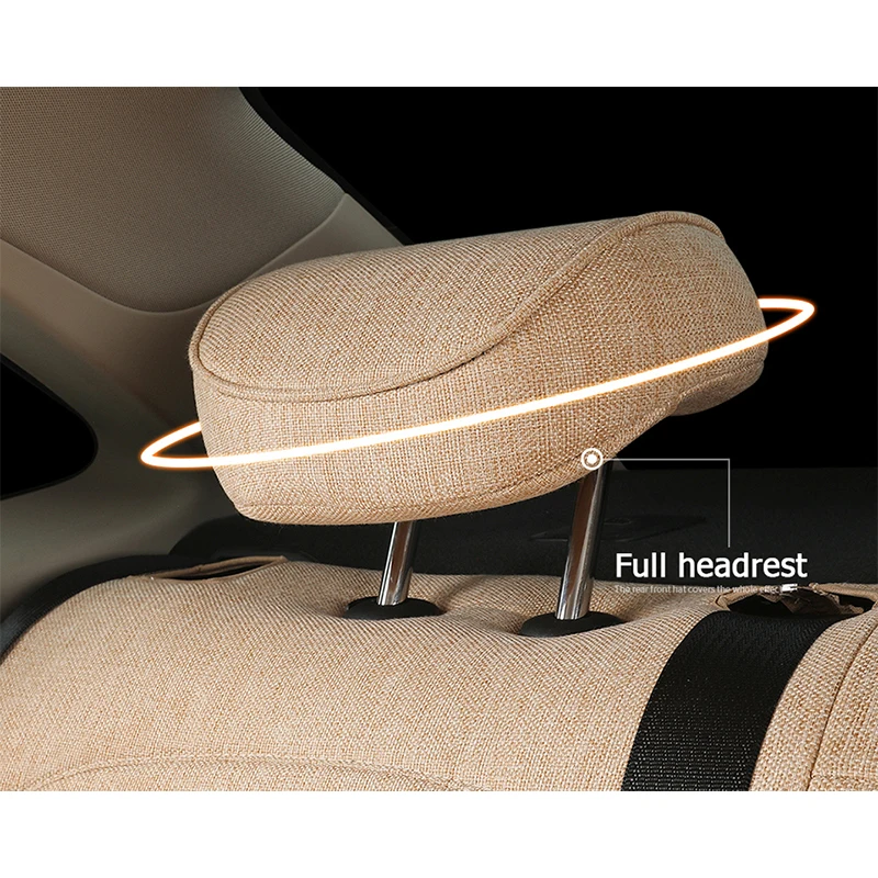 Чехлы на сиденья автомобиля FUZHKAQI льняные накидки автомобильные для Porsche Cayman Macan