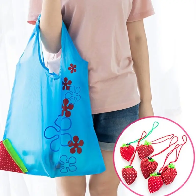 Творческий окружающую среду для хранения сумка клубника складные сумки