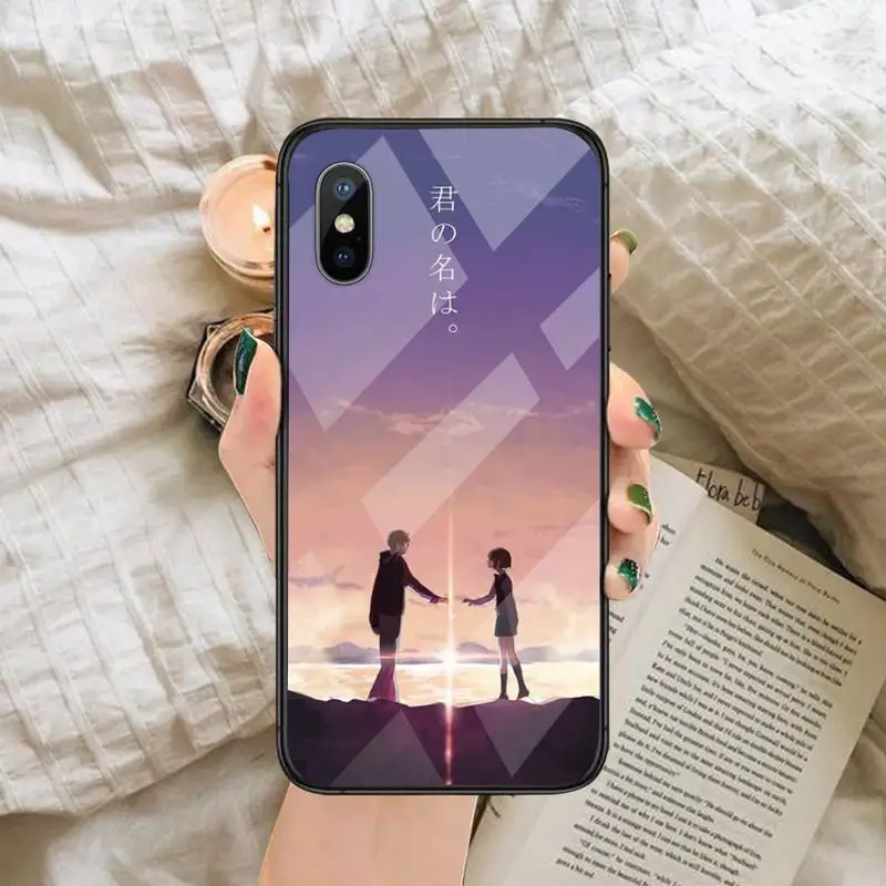 

Japanese Anime Your Name Phone Cases Tempered glass For iphone 6 6S 7 8 plus X XS XR 11 12 mini PRO MAX