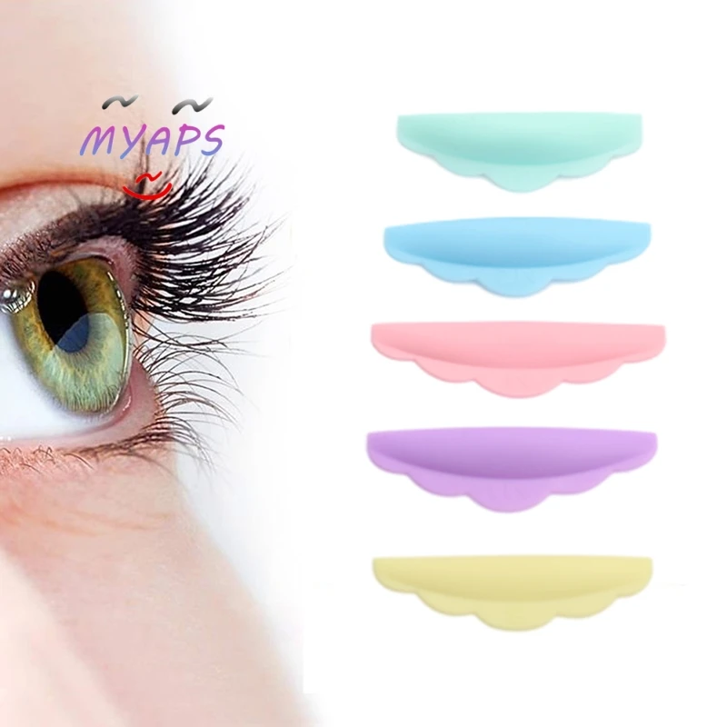 

5Pairs New Silicone Eyelash Perm Pad Colorful Recycling Lashes Rod Shield Lifting 3D Eyelash Curler Accessories Applicator Tools