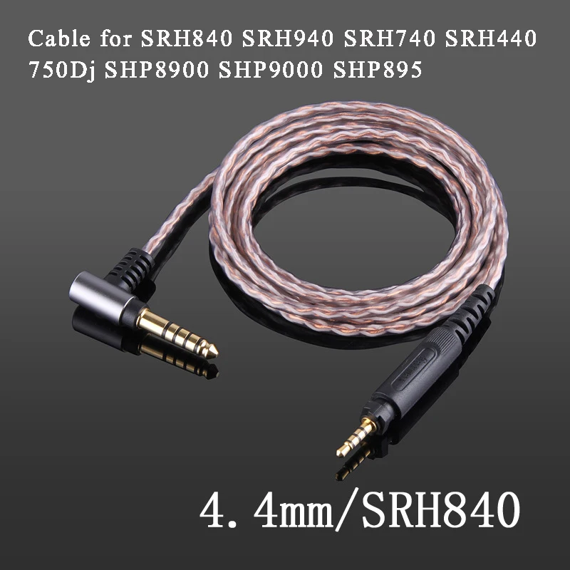 Однокристальный медный кабель для наушников Shure SRH840 SRH940 SRH740 SRH440 750 SHP8900 SHP9000 SHP895 4