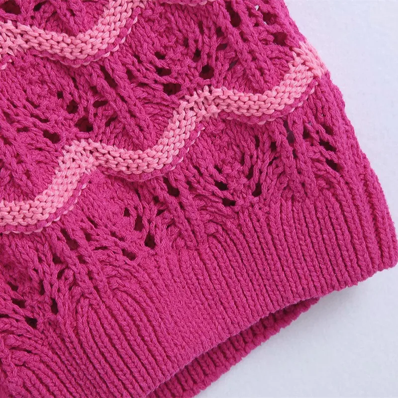 

PUWD Sweet Women V Neck Slim Knitwear 2021 Spring-autumn Fashion Ladies England Style Vest Female Solid Color Knitted Vest Top