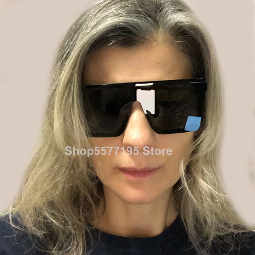 

2020 Oversize Square Sunglasses Luxury Brand Black Leopard Big Frame Sun Glasses Female Shades Coulos Lunette De Soleil Femme