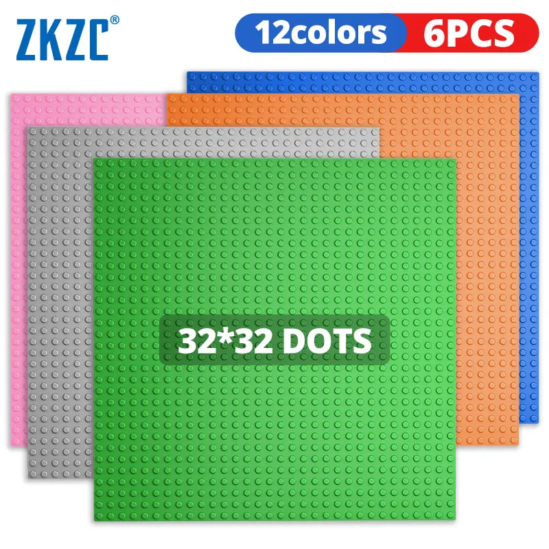 Базовые пластины ZKZC 32x32 с гвоздиками 6 шт. в комплекте фигурки кирпичи базовые