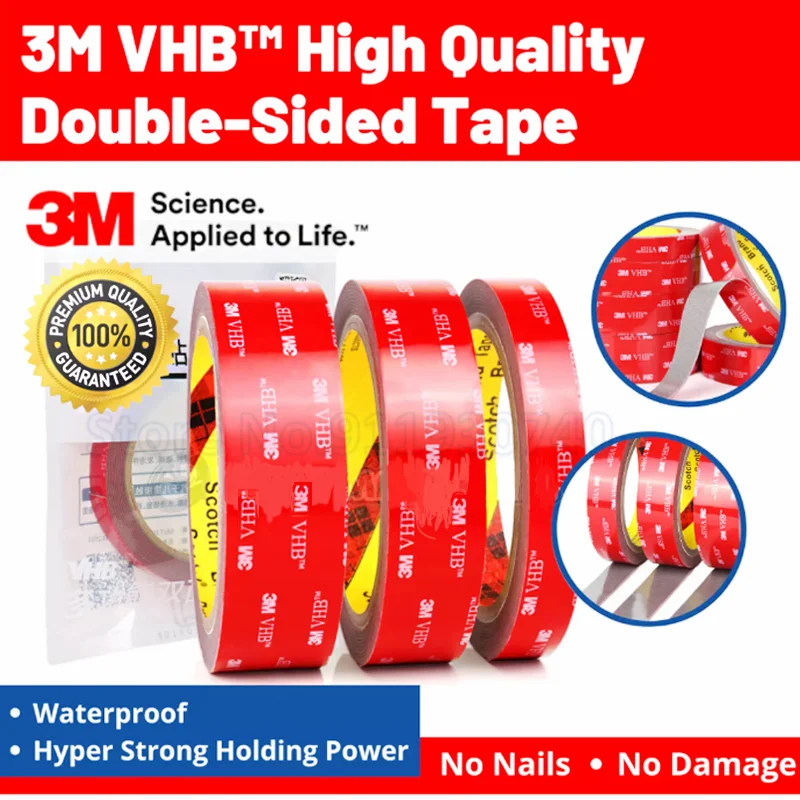 Двухсторонняя акриловая пенопластовая клейкая лента 3M VHB 5608 водонепроницаемая
