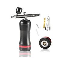 auto start stop replace battery airbrush with compressor kit portable mini makeup nail art tattoo paint spary air brush