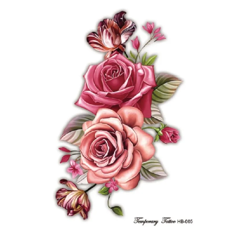 1 шт. новые модные Съемные женские 3D Цветы водонепроницаемые временные тату