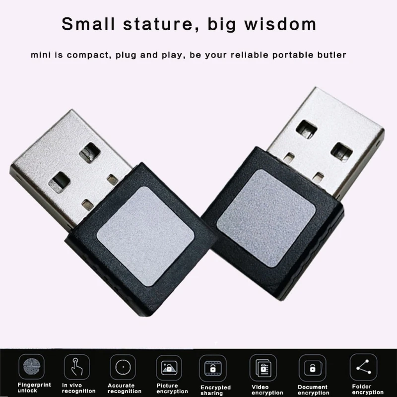Мини USB считыватель отпечатков пальцев для Windows 10 360 ° Touch высокоскоростной