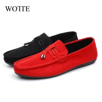 designer shoes men zapatos de hombre slip on men loafers shoes casual male shoes adult red driving moccasin soft non slip loafer