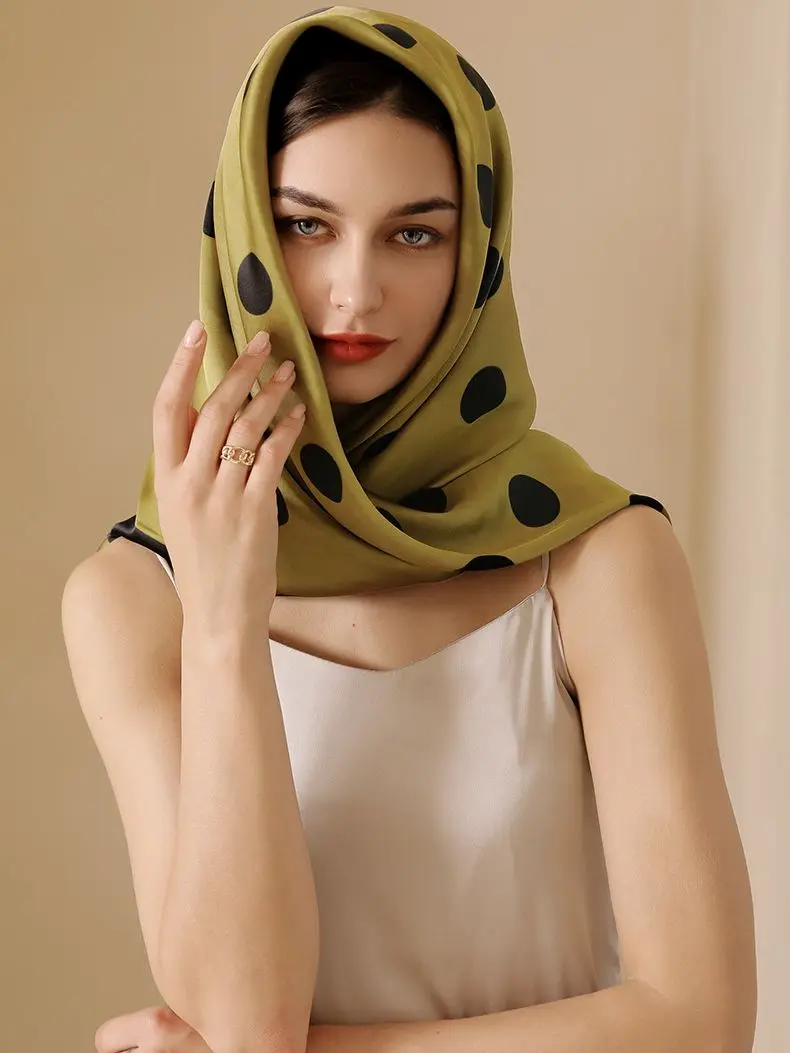 Новинка весна-лето 2022 шелковый шарф Женский искусственный шелк милый квадратный