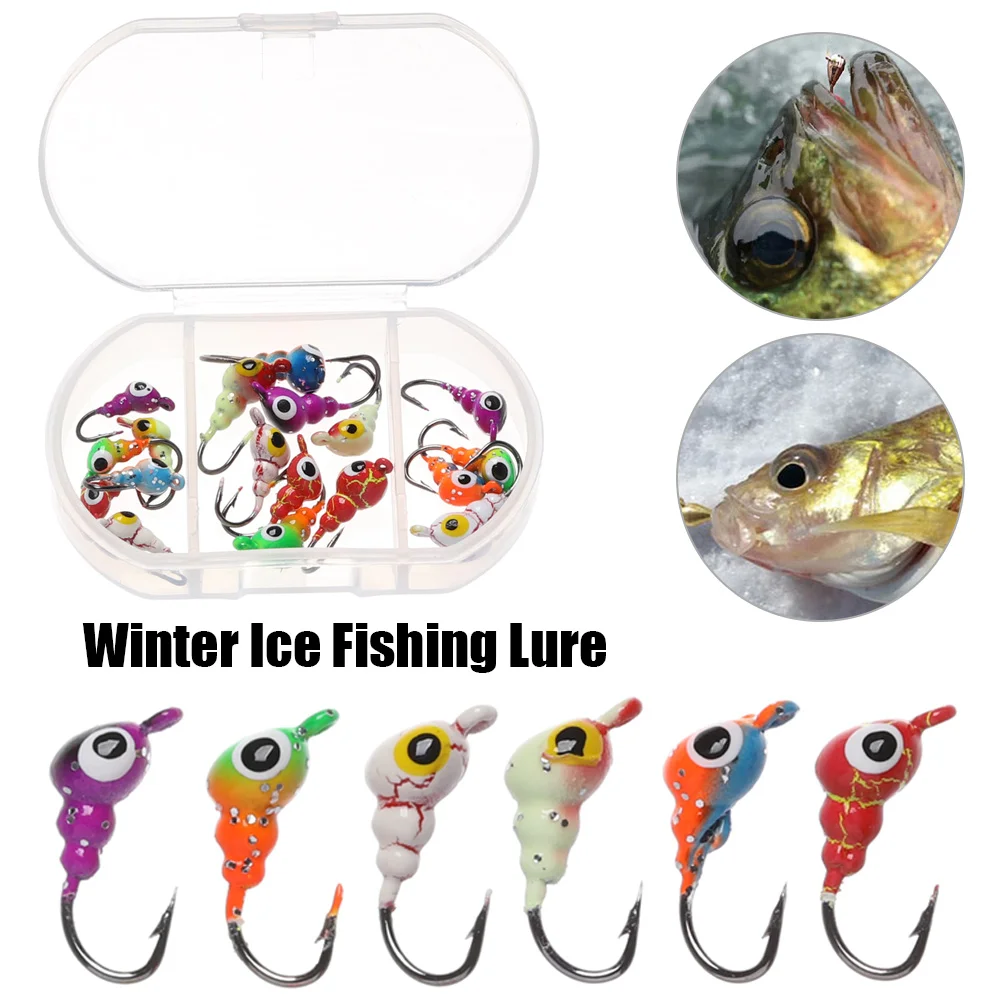 

0.5/0.7/0.8/1.1/1.3/1.8g Winter Ice Fishing Lure Ants Shaped Artificial Soft Bait Jig Head Small Ice Fishing Hook For Lure Worm