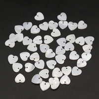 natural freshwater hearts white pendants beads punch loose beads for diy elegant necklace bracelet jewelry making