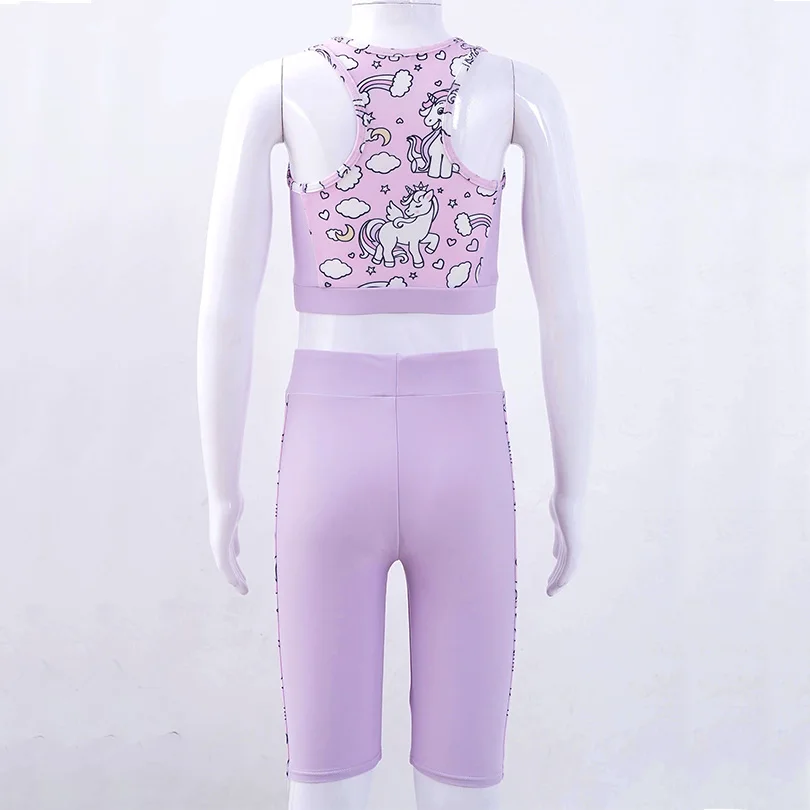 Спортивный костюм с мультяшным принтом лошади одежда для йоги и тренировок
