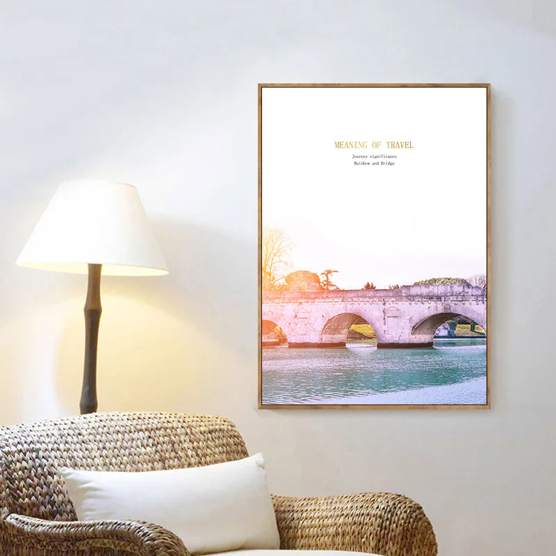 Scandinavian Nordic Travel Landscape Wall Art Canvas Poster Print Ferris wheel Painting Decorative Picture for Living Room Decor | Дом и сад