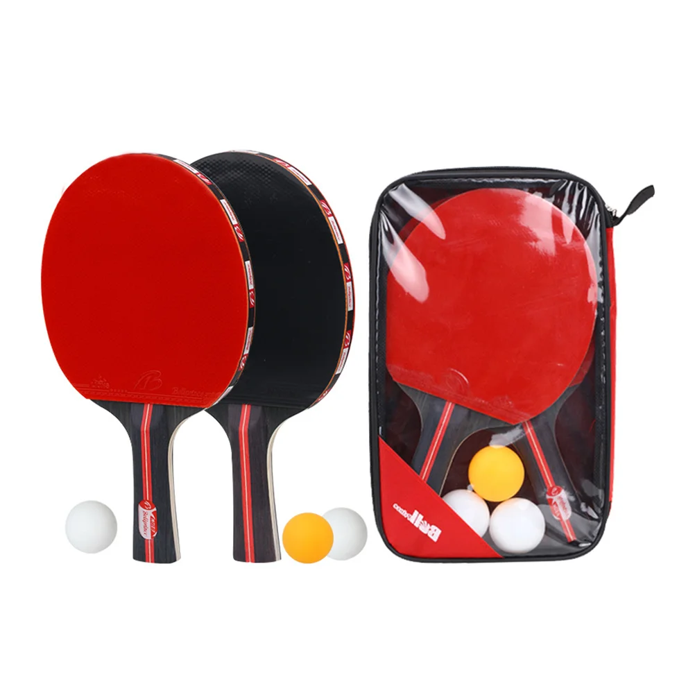 

Table Tennis Racket Horizontal Suit Shot Beginner Training Ping-pong Board Table Tennis Racket Set Two Shot Three Balls