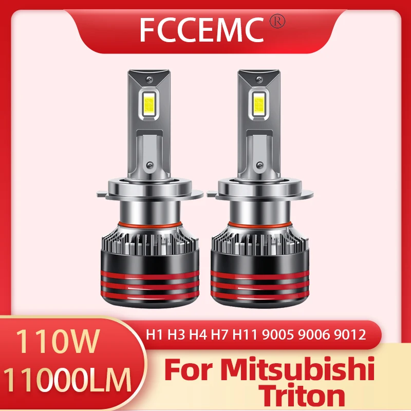 

110W For Mitsubishi Triton Auto Lamp Fog Light H1 H3 H4 H7 H11 9005 9006 9012 LED Car Light High/Low Beam Canbus Car Bulb 6000K