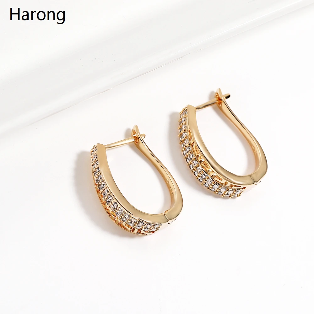 

New Trendy Copper Zirconia Earrings For Women 2022 Fashion Aesthetic Stud Earrings Jewelry For Female Wedding Proposal Earring