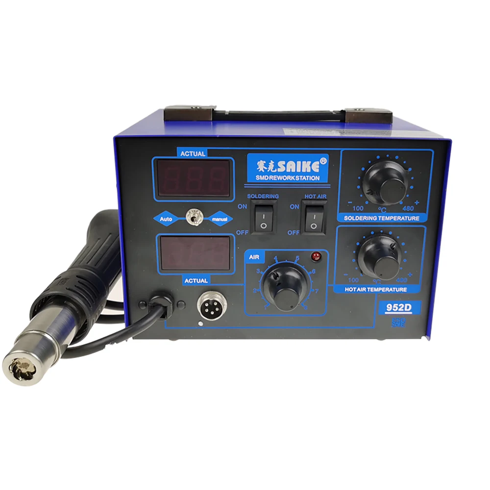 High-power hot air gun soldering iron SAIKE 952D two in one digital display welding table soldering iron constant temperature