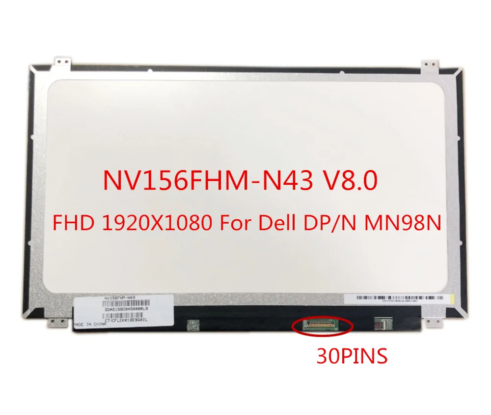 Для BOE NV156FHM-N43 V8.0 NV156FHM N43 светодиодный ЖК-экран матрица для ноутбука 15 6 &quot30Pin FHD