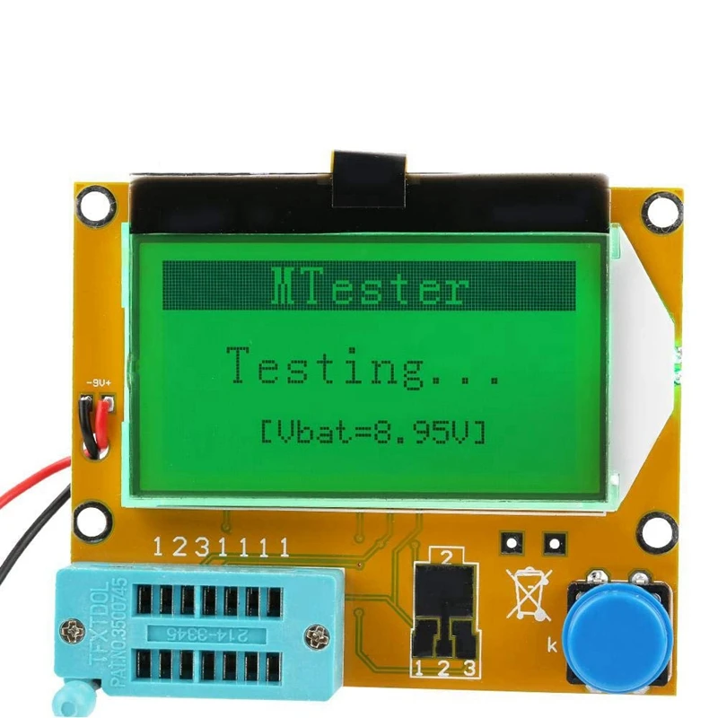 LCD Display Graphical Transistor Tester Resistor Inductance Capacitance ESR Meter With Battery Holder LCR-T4 | Инструменты