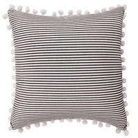 cushion cover square striped bedroom sofa throw pillow case pom poms 45x45cm seat cushion cover pillowcase home textile product
