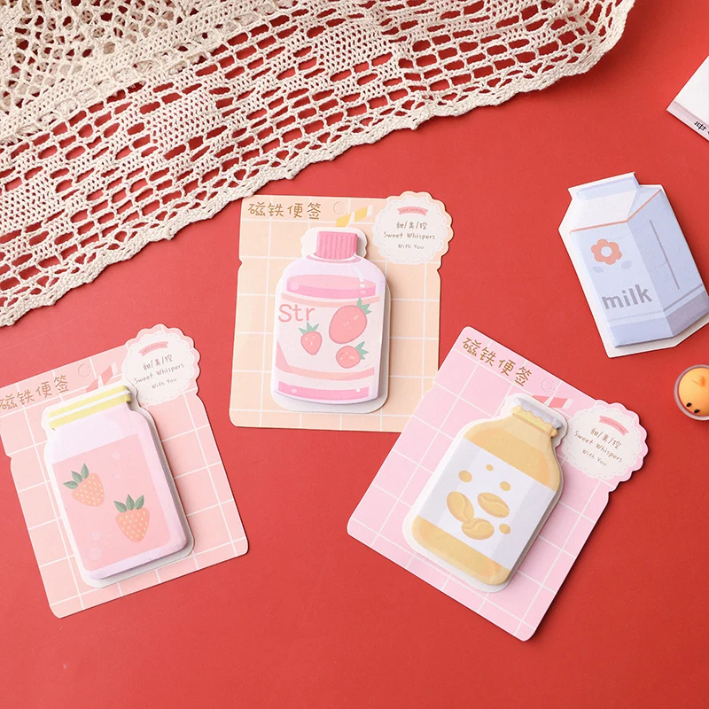 Креативная Магнитная клейкая заметка для студентов Kawaii с фруктовым узором