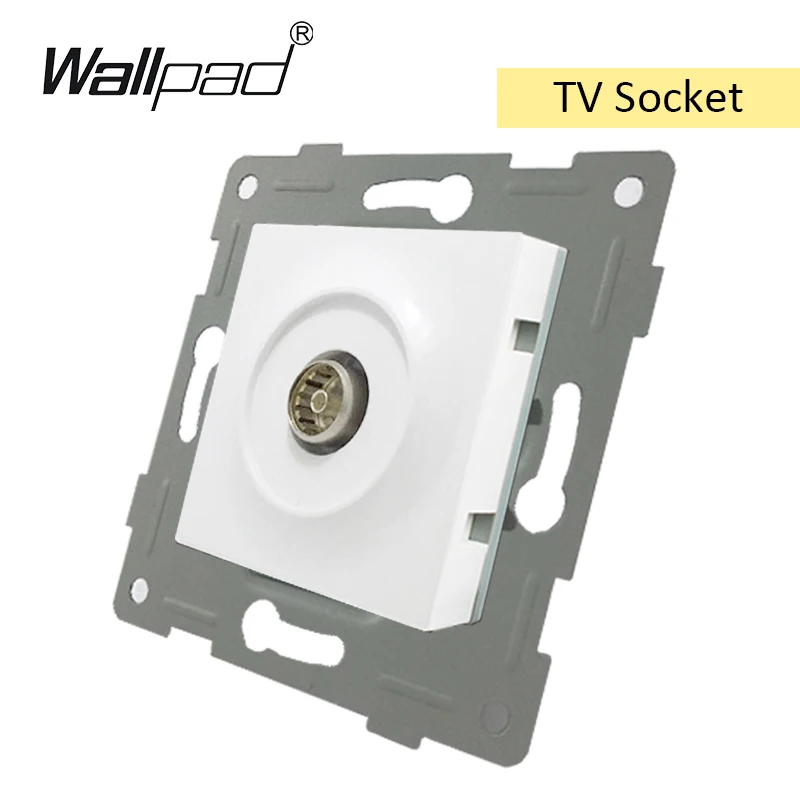TV Socket DIY ЕС функциональный ключ для модуля белый кнопочный переключатель и розетка с когтями монтажный Wallpad L6 серии - Цвет: TV Socket