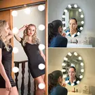 Светодиодный светильник для зеркала, лампа для макияжа, водонепроницаемая лампа для зеркала, IP66, лампа для ванной, спальни, 100-240 В, с плавным приглушением яркости, 10 шт.