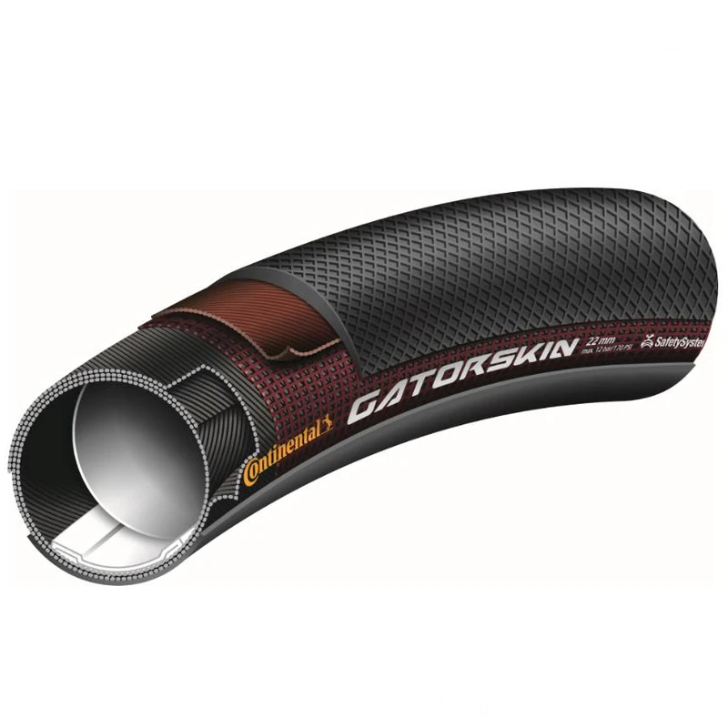 

Continental Sprinter Gatorskin Tubular Road Bike Tire Black 700X25C 110-170PSI 180 TPI Stab-proof Cut-proof Tube Tire 2021 NEW