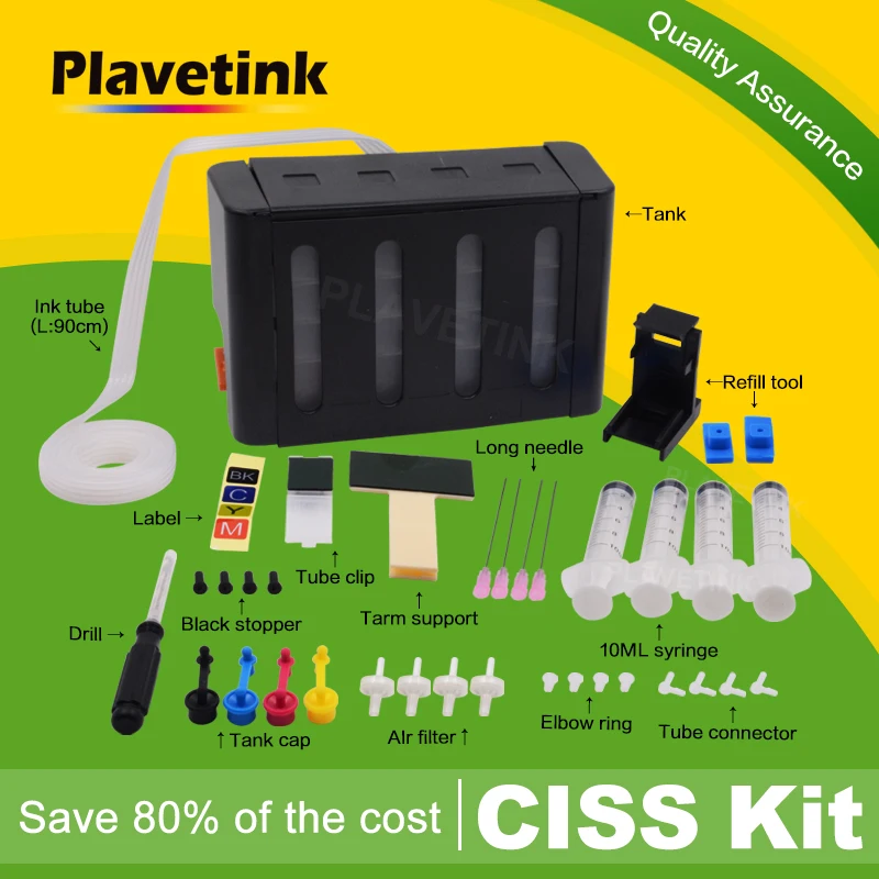 Система непрерывной подачи чернил Plavetink для hp 140 141 XL картридж Photosmart C4583 C4283