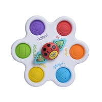 baby exercises logical thinking ability bubble finger pressing board rotating infant and toddler toys recognize color shape