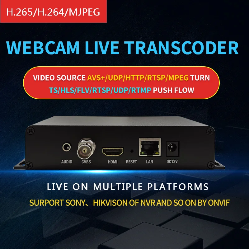 H265 H264 4K Webcam live rtsp to flv/rtsp to rtmp to push Taobao douyin streaming