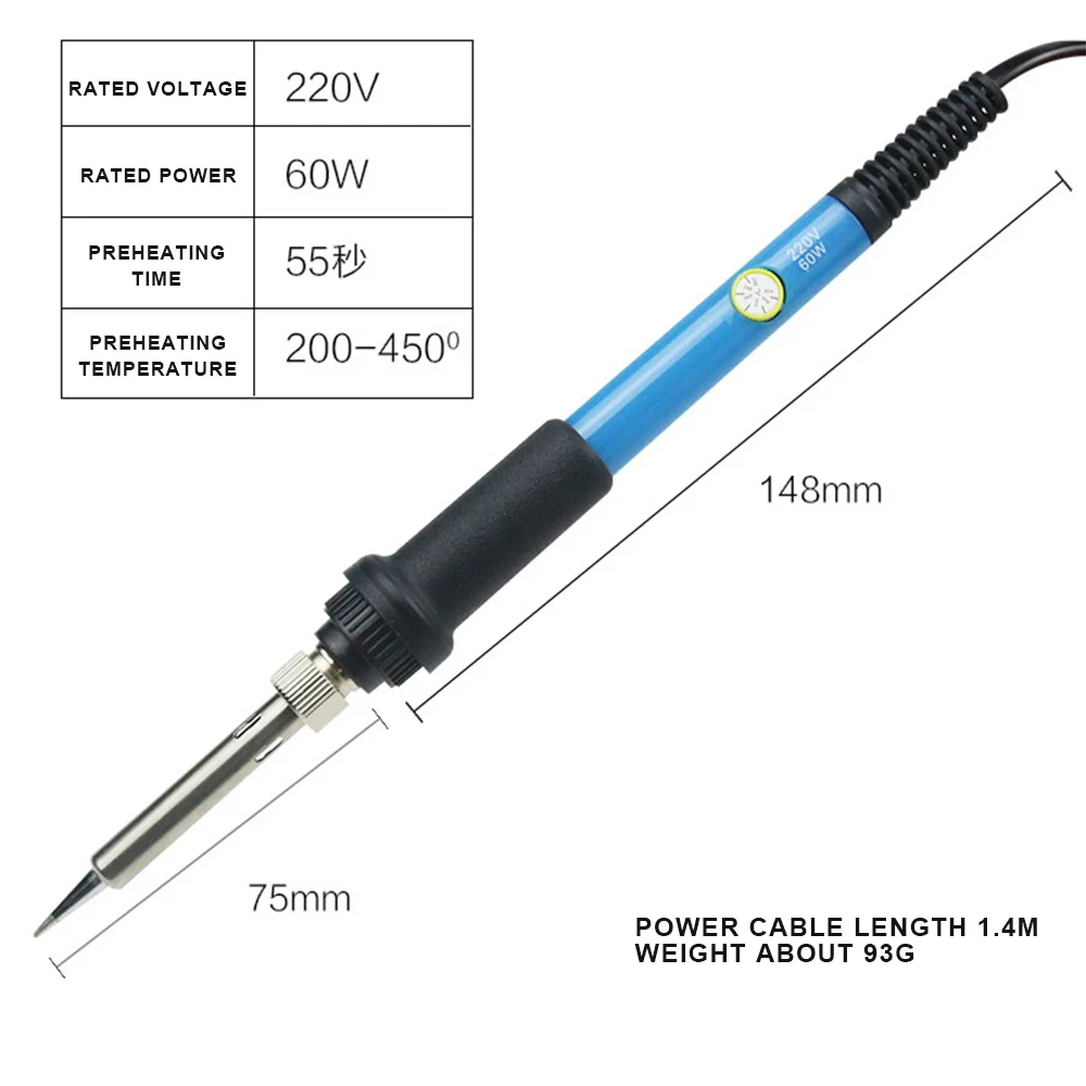 

Electric Soldering Iron 60W Adjustable Temperature Welding Tool