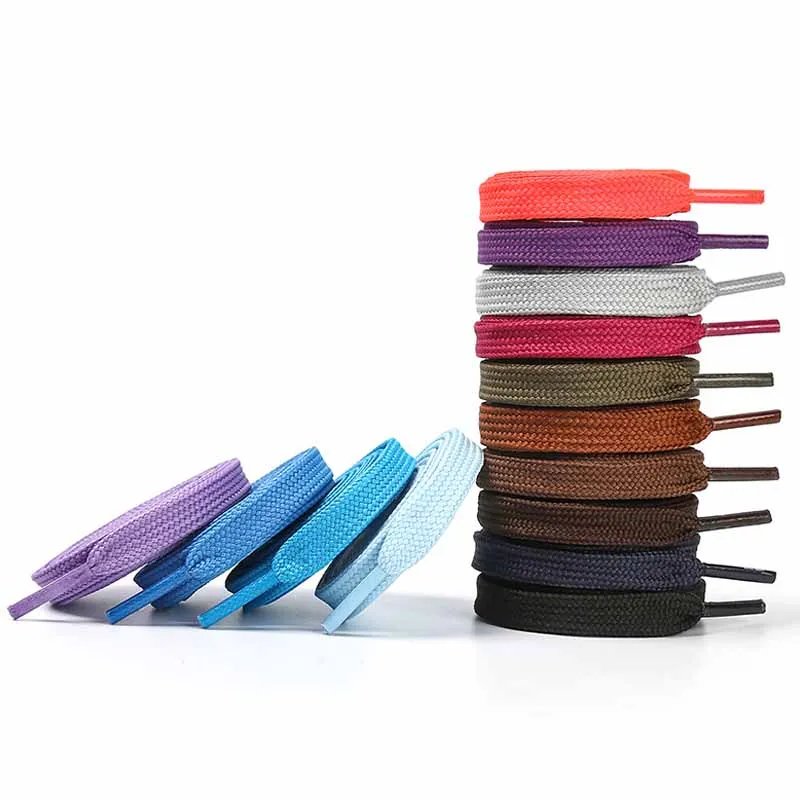 

1Pair 120/140cm Flat Shoelaces for Sneaker Fabric Shoe Laces Solid Color Shoe Lace Boot Laces for Shoes Classic Soft Shoestrings
