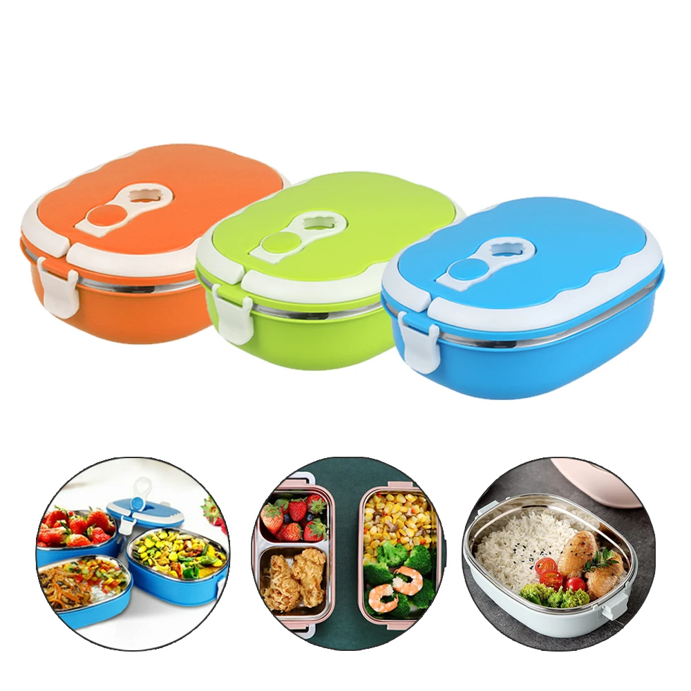 

Portable Lunch Box 18/8 Stainless Steel Food Container For Kids School Picnic Bento Lunch Box Food Storage Box