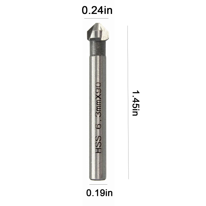 

Three-blade 90-degree All-ground High-speed Steel Chamfering Tool