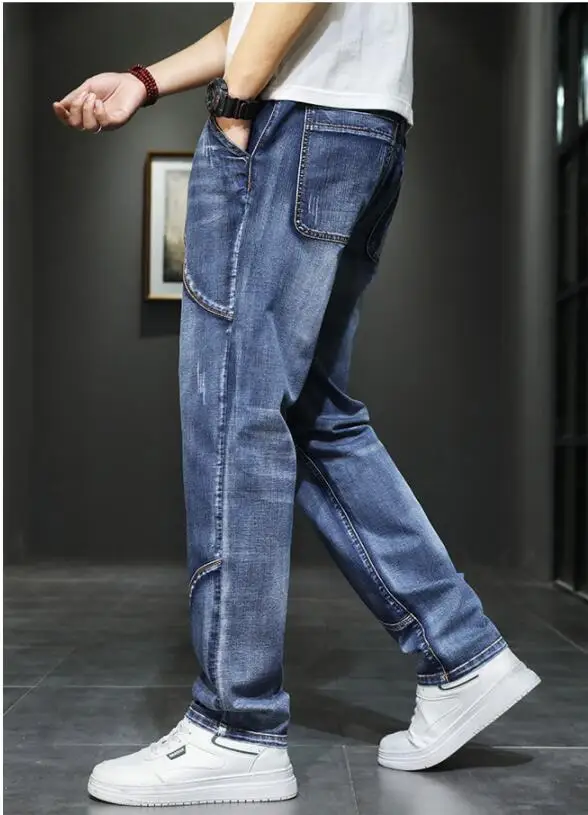 Men Jeans Hip Hop Baggy Denim Pants Men Cowboy Cargo Trousers JeansSize 28-44